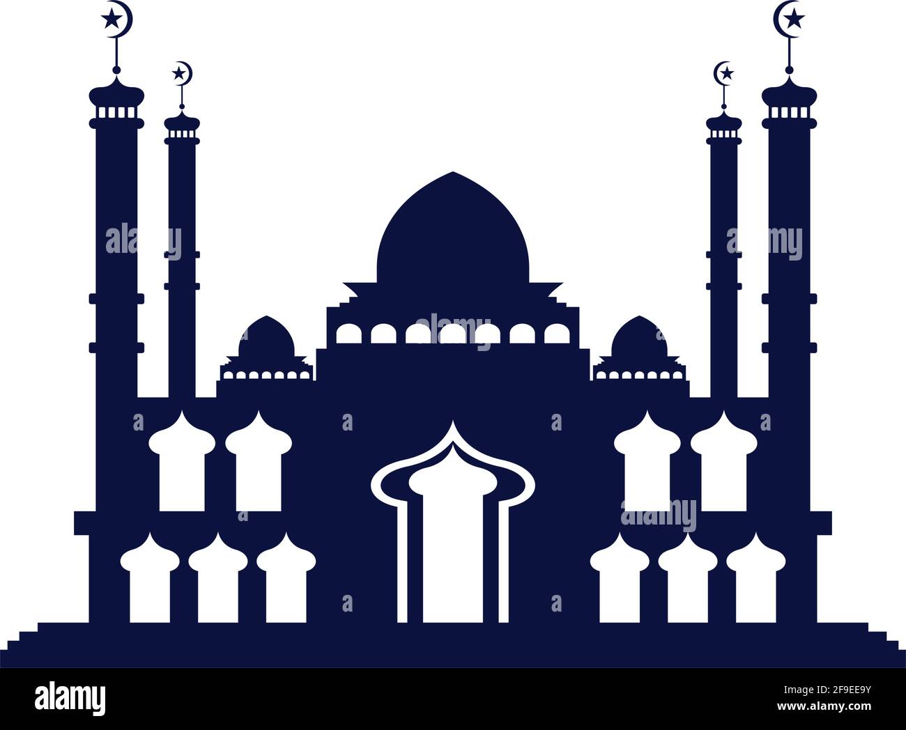 Mosque icon vector Illustration design template Stock Vector