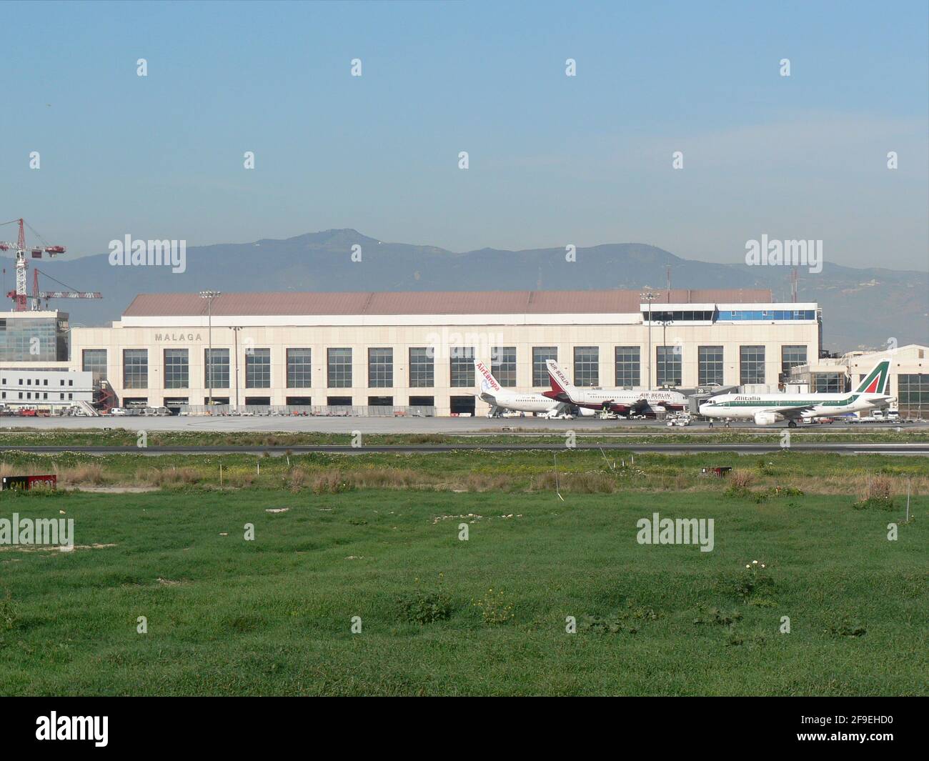 Terminal 2 (Pablo Ruiz Picasso) of Malaga airport (AGP), Spain. Stock Photo