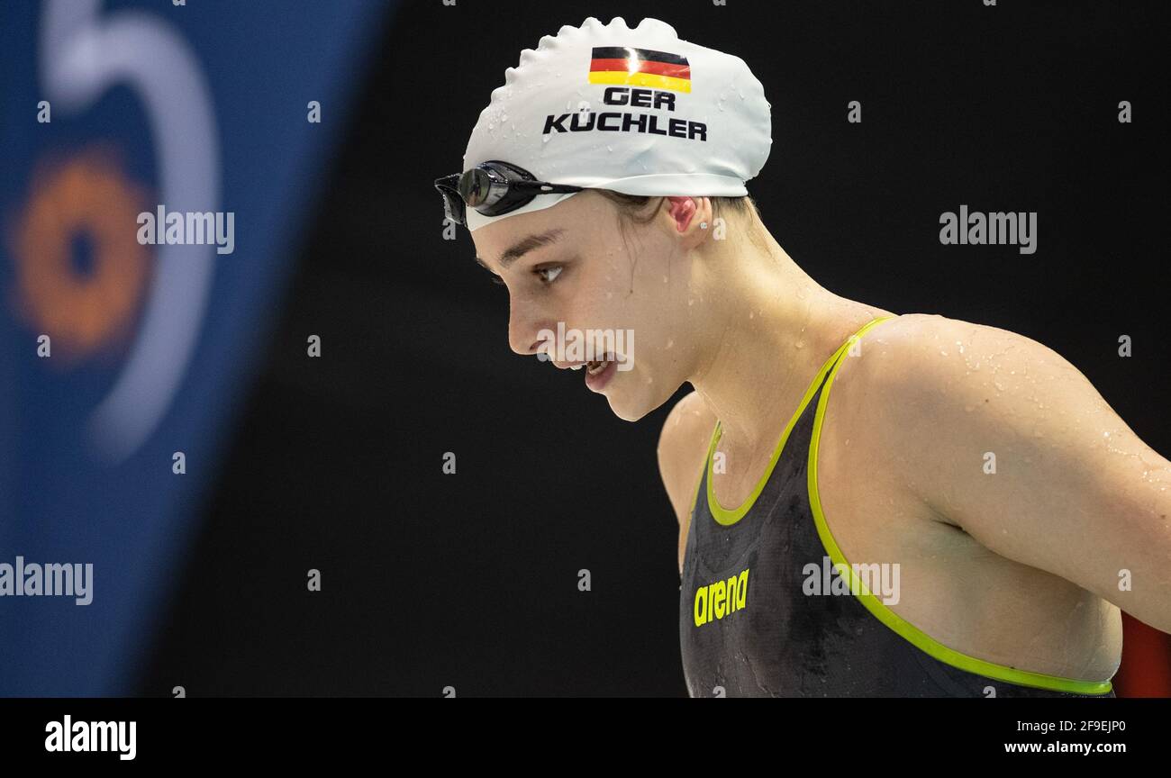 Berlin, Germany. 18th Apr, 2021. Swimming, Olympic qualification, pool
