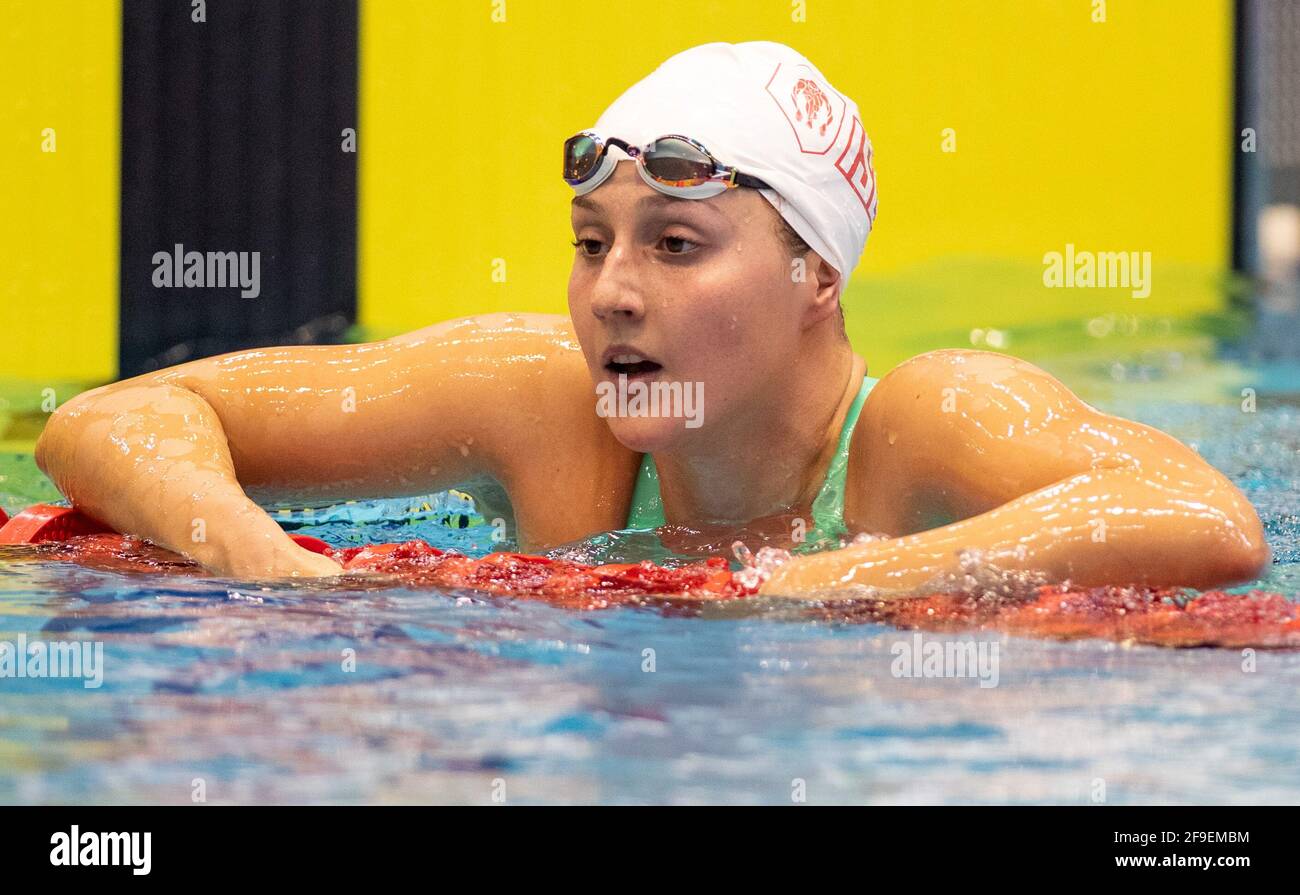 Berlin, Germany. 18th Apr, 2021. Swimming, Olympic qualification, pool