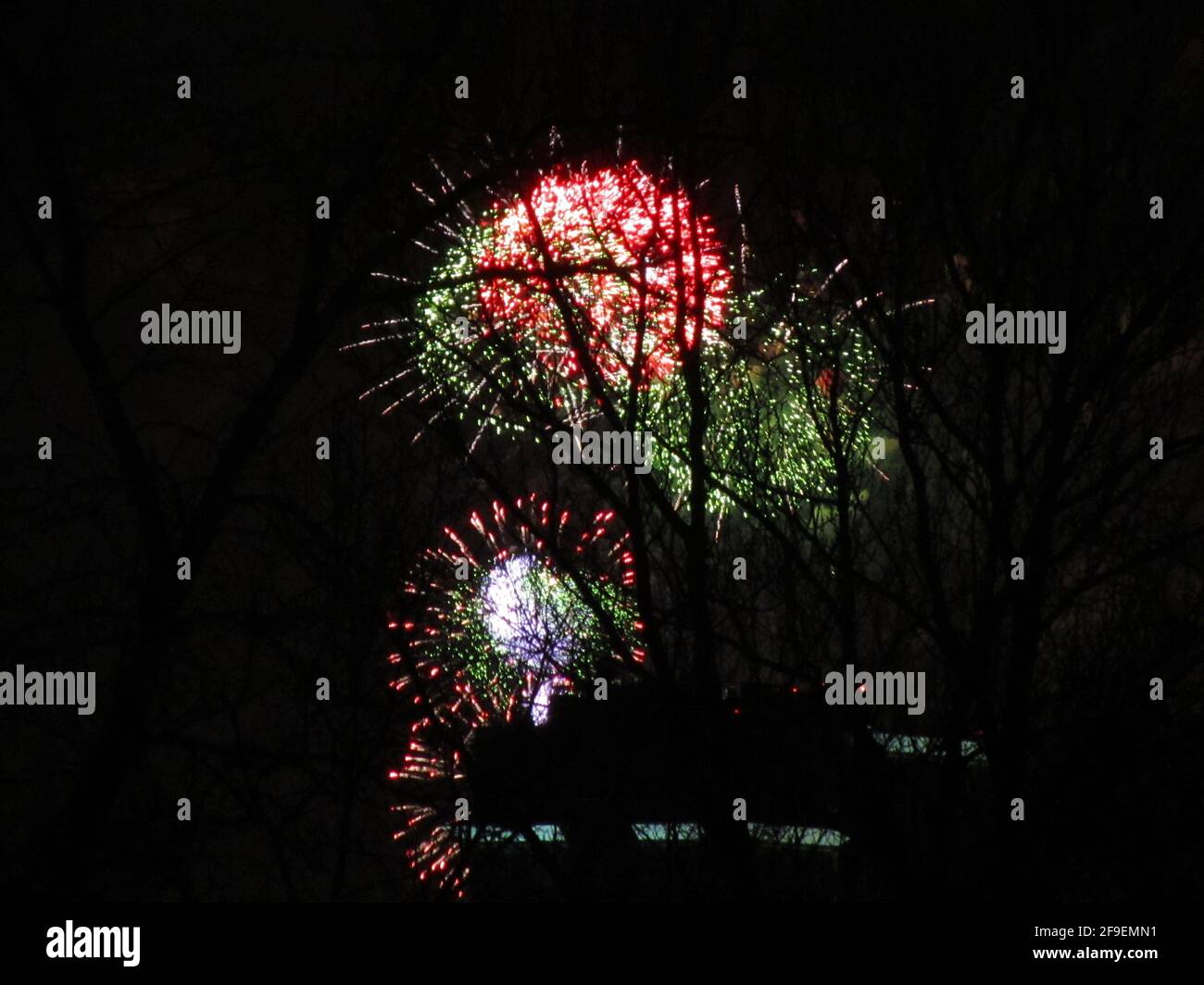 fireworks at night in Moscow Stock Photo Alamy