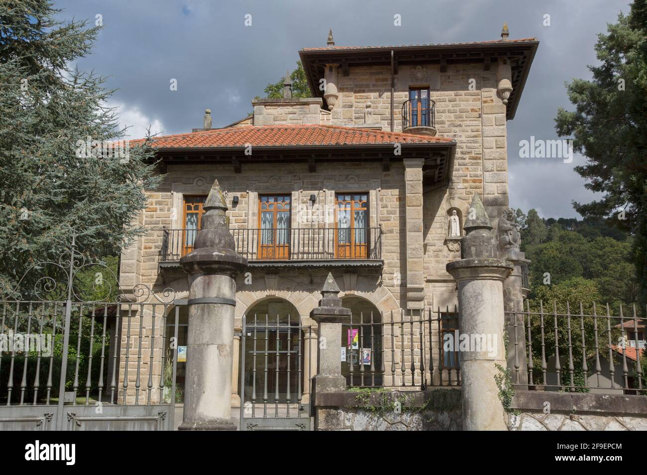 Town Hall Building in Puente Viesgo; Pasiego Valley; Cantabria; Spain Stock Photo