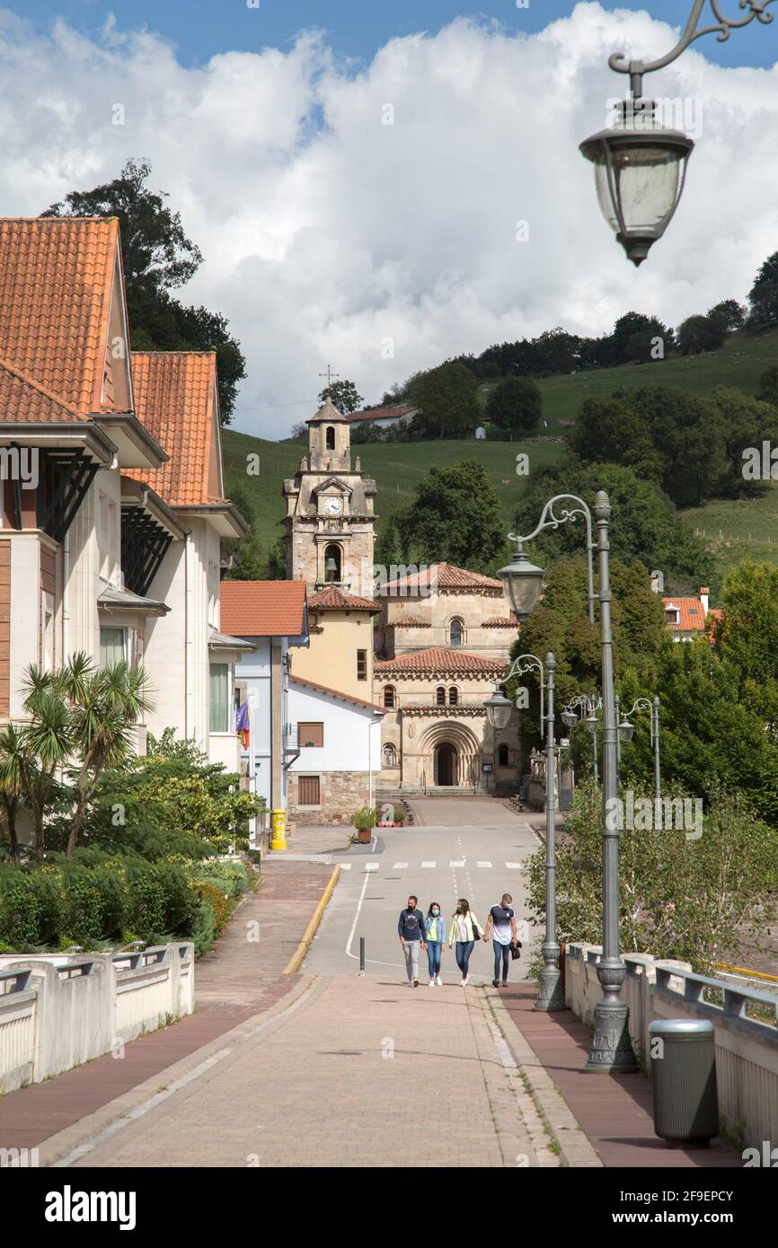 San Miguel Church in Puente Viesgo; Pasiego Valleys; Cantabria; Spain Stock Photo