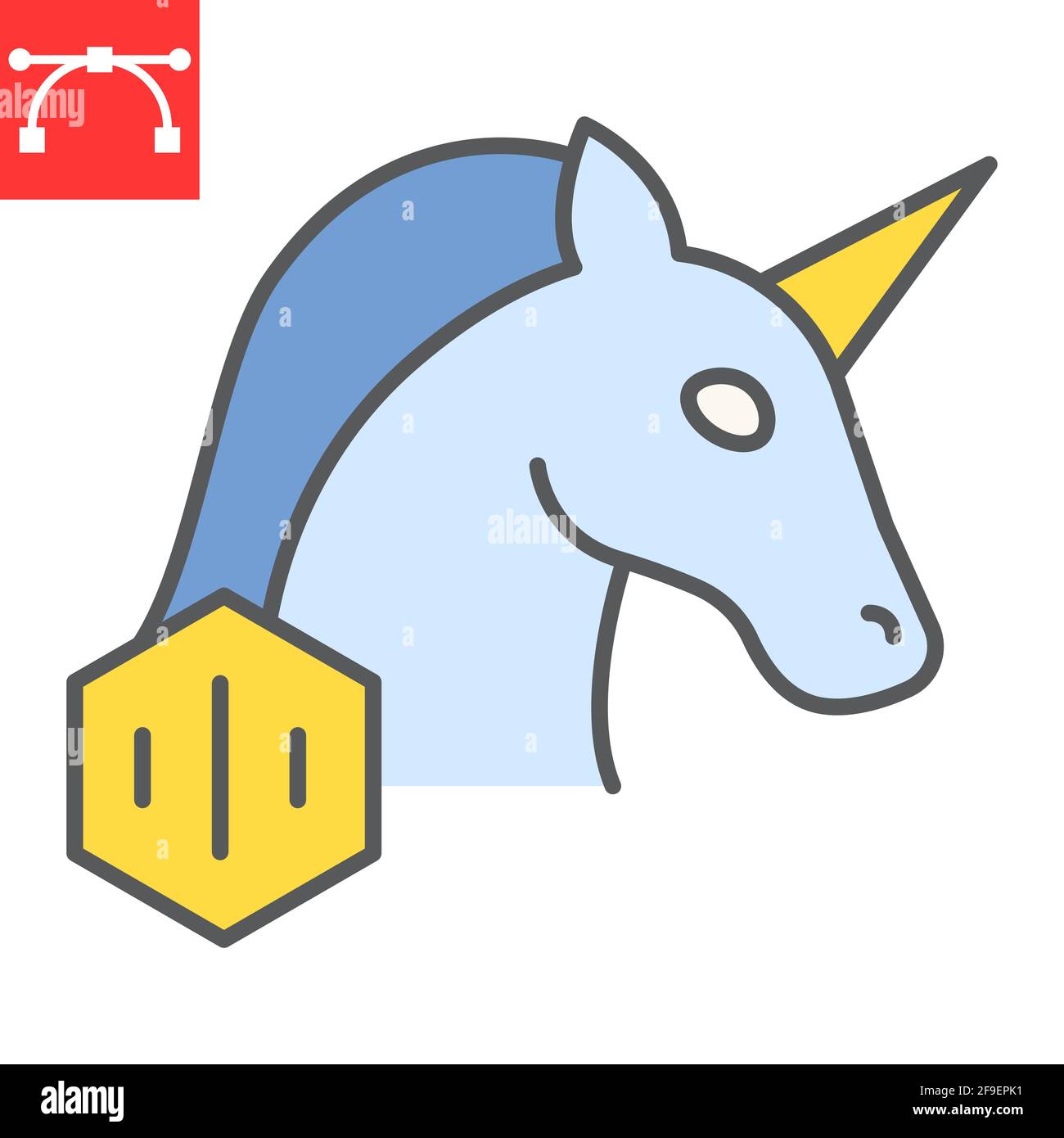 nft unicorn line icon vector illustration Stock Vector Image & Art - Alamy