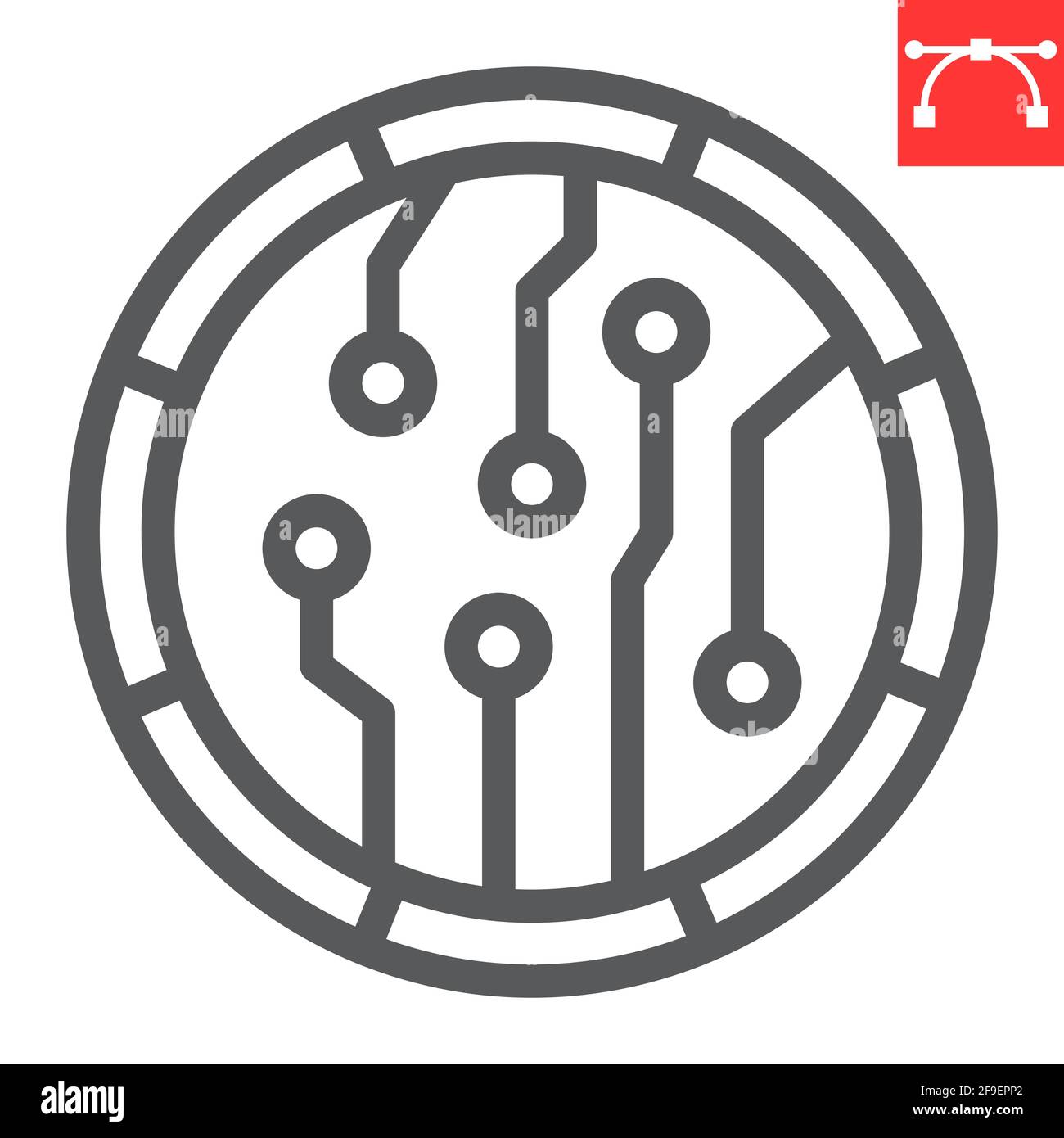 Crypto coin line icon Stock Vector Image & Art - Alamy