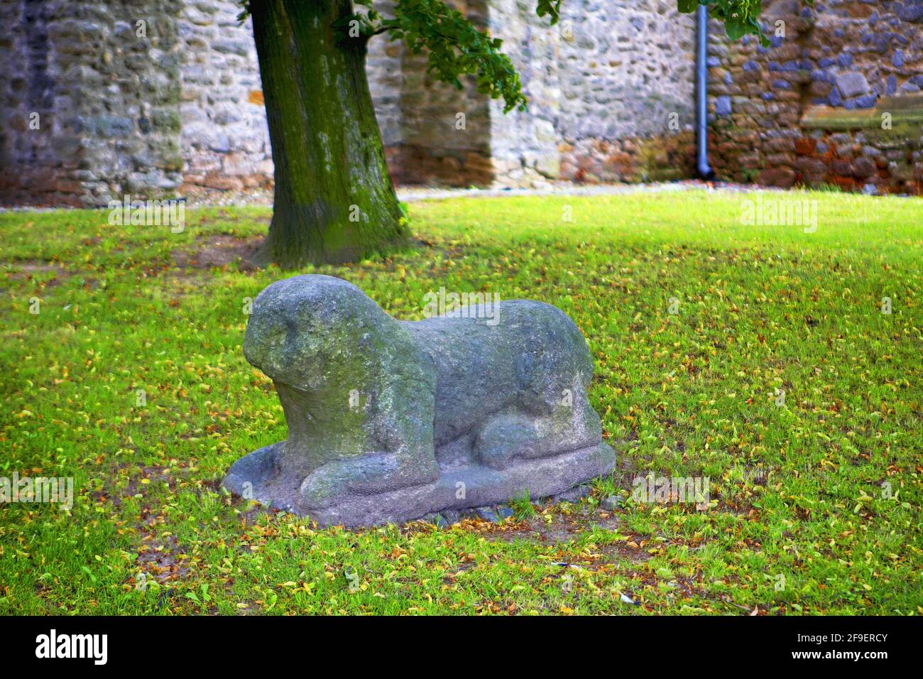 Poland, Sobotka, romanesque figures, Lower Silersia voivodeship. Stock Photo