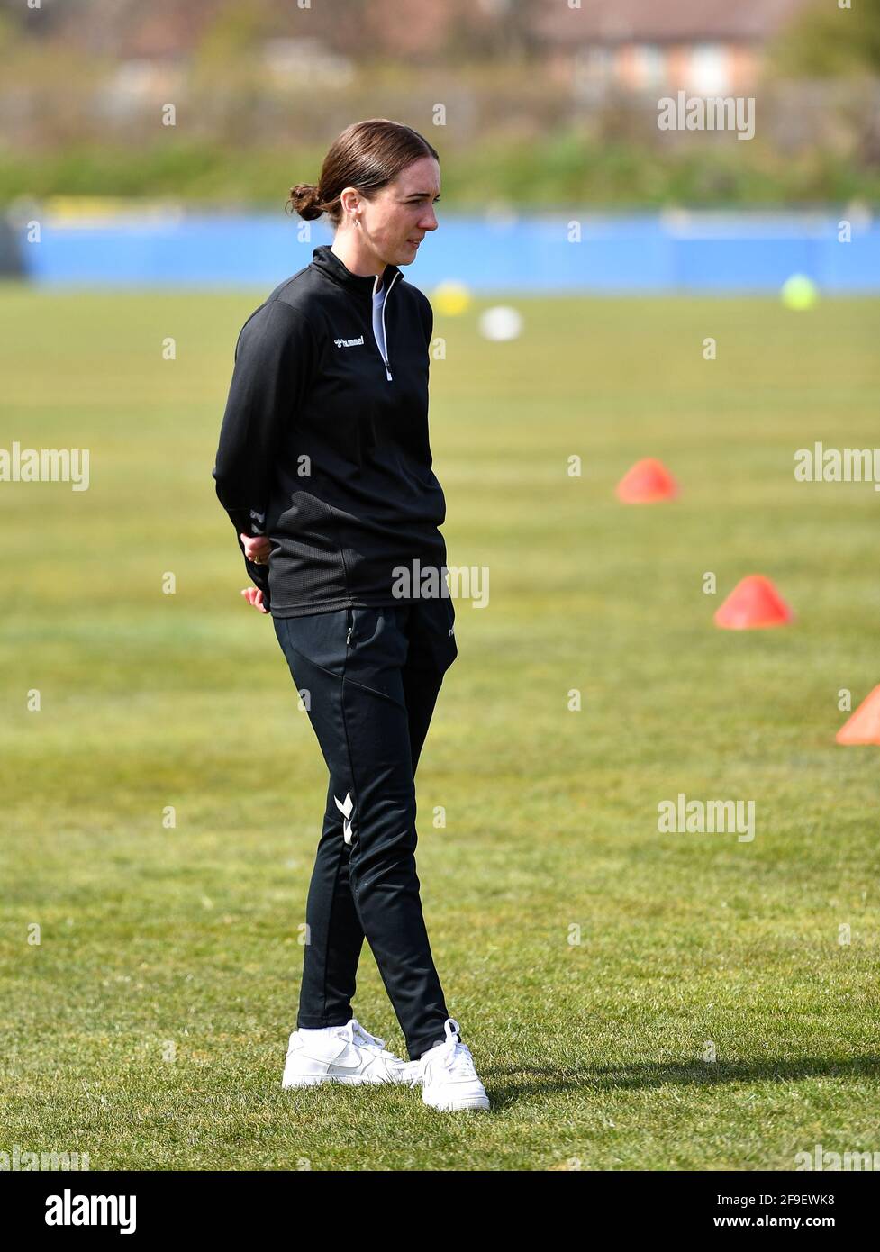 Middlesborough, UK. 18th Apr, 2021. Steph Turnbull (Middlesborough Manager) prior to the Vitality Womens FA Cup fourth round match between Middlesborough and Sheffield United at the Bedford Terrace in Middlesborough, England. Credit: SPP Sport Press Photo. /Alamy Live News Stock Photo