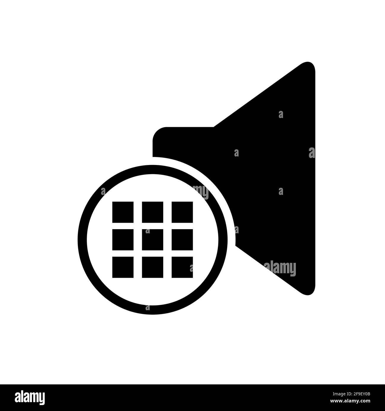 Music sound icon, audio volume symbol. Vector illustration graphic for ...