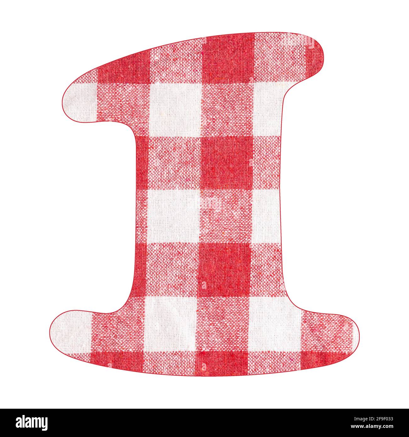 Number 1 - Red checkered napkin background Stock Photo - Alamy