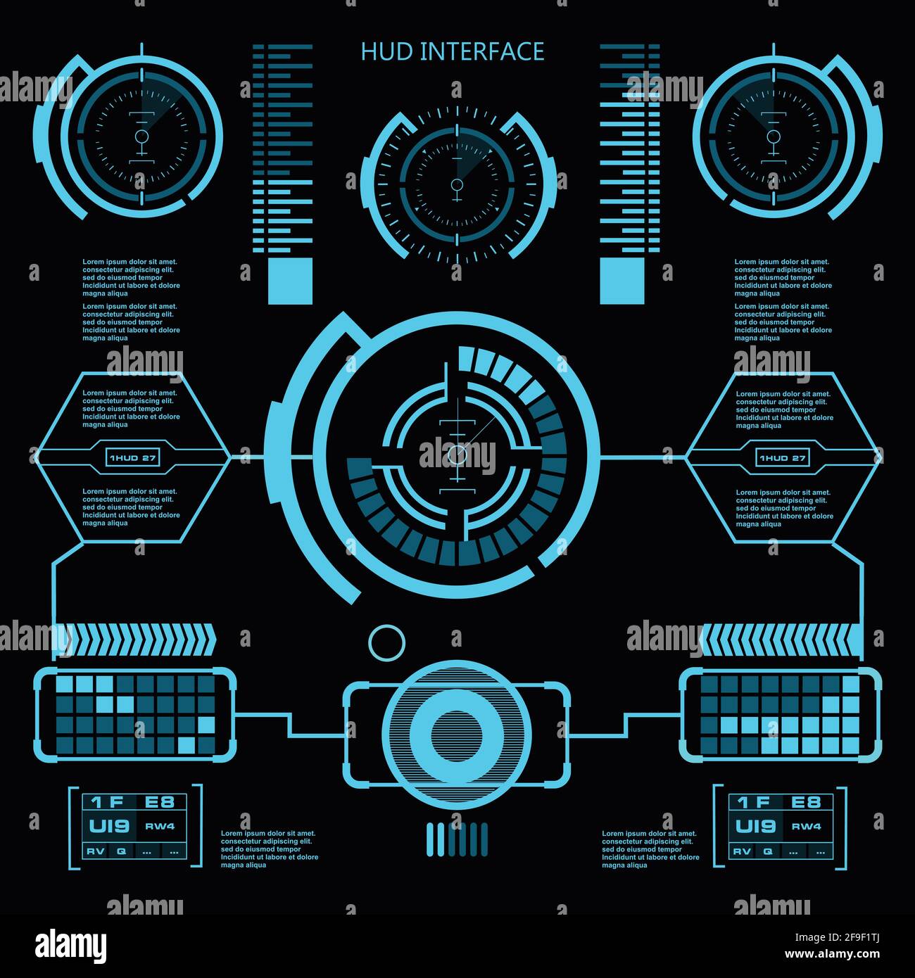 Digital user interface vector dashboard Stock Vector Images - Alamy