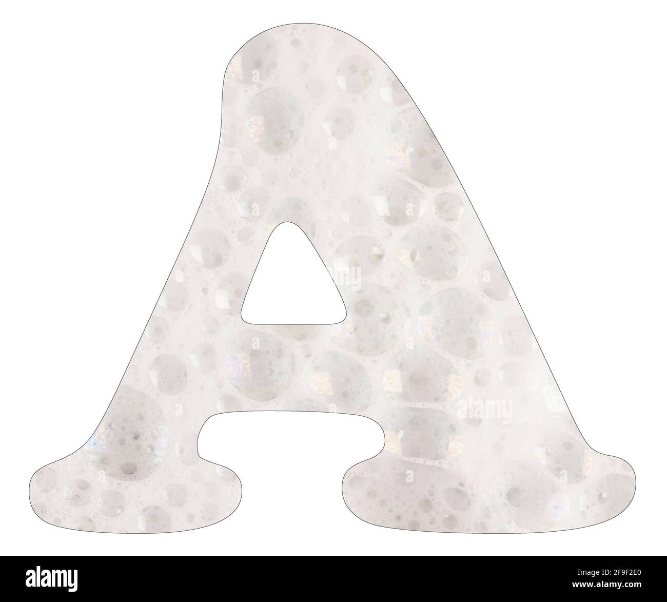 Letter A, soap foam background Stock Photo - Alamy