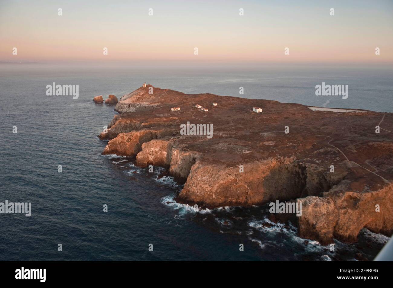 Aerial photo of Anacapa, Channel Islands, California, America, Usa Stock Photo