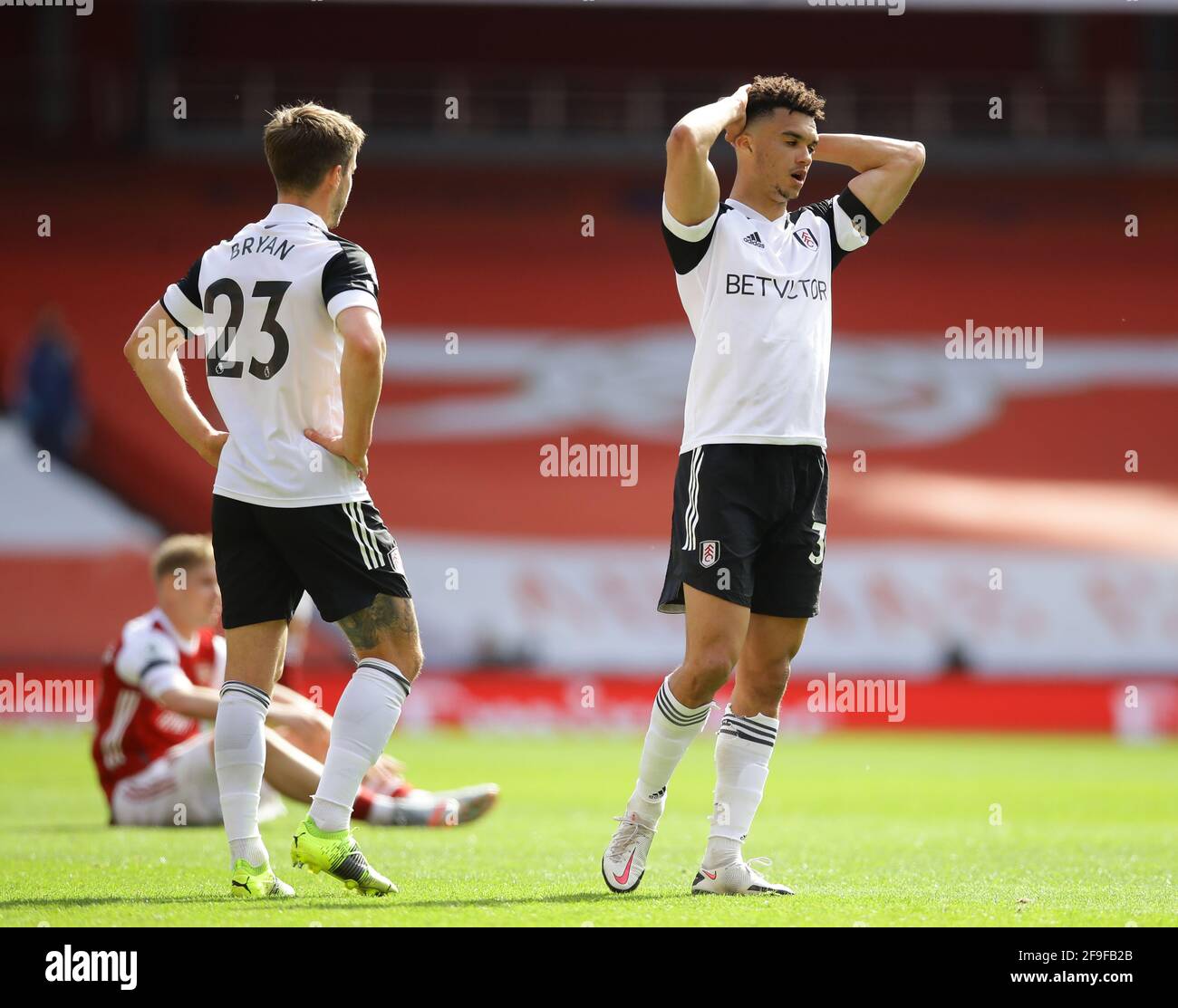 Antonee Robinson of Fulham FC battles for possession against News Photo  - Getty Images