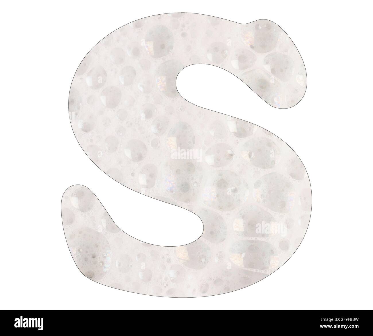 Letter S, soap foam background Stock Photo - Alamy