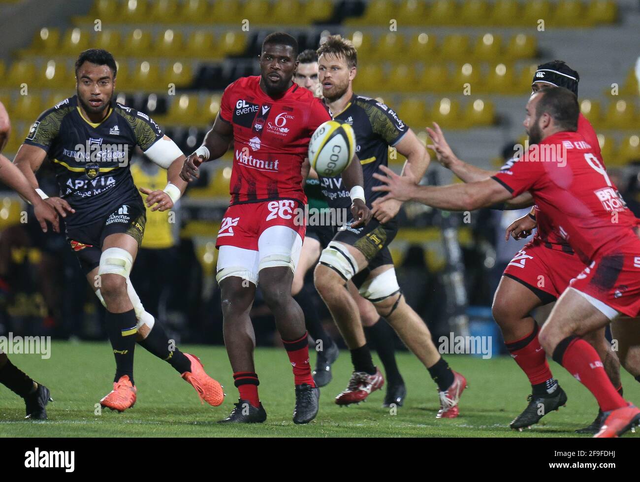 Patrick SOBELA of Lou Rugby during the French championship Top 14 rugby  union match between Stade Rochelais and Lou Rugby on April 17, 2021 at  Marcel Deflandre stadium in La Rochelle, France -