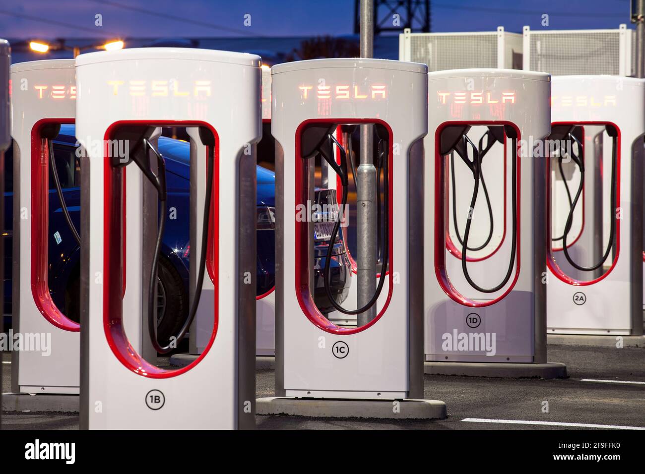 Supercharger charging station for Tesla electric vehicles, Tesla Model