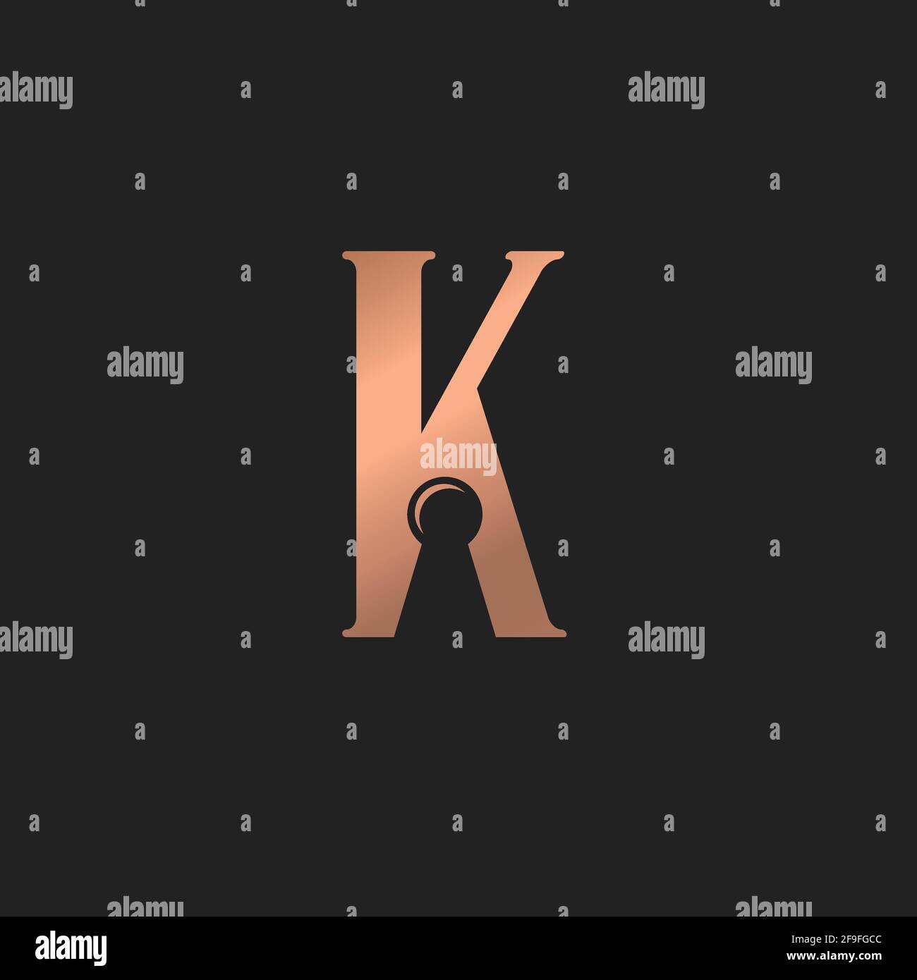 Key hole Illustration logo. abstract key hole logo concept vector. Stock Vector