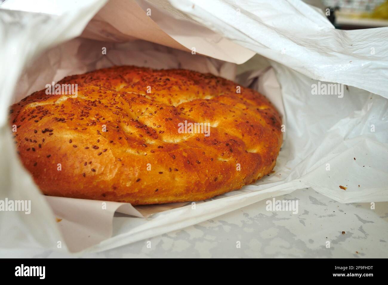 Fresh Turkish pita, fasting and pita bread for iftar Stock Photo Alamy