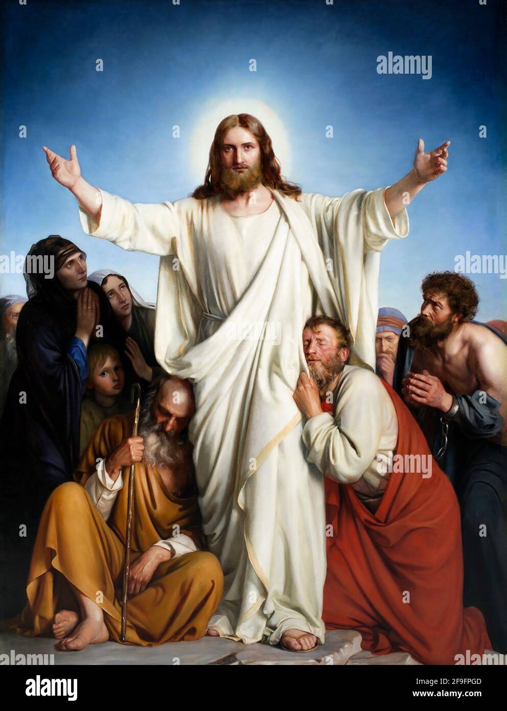 Carl Bloch, Jesus Christ. Painting entitled 'Christus Consolator' by Carl Heinrich Bloch (1834-1890) Stock Photo