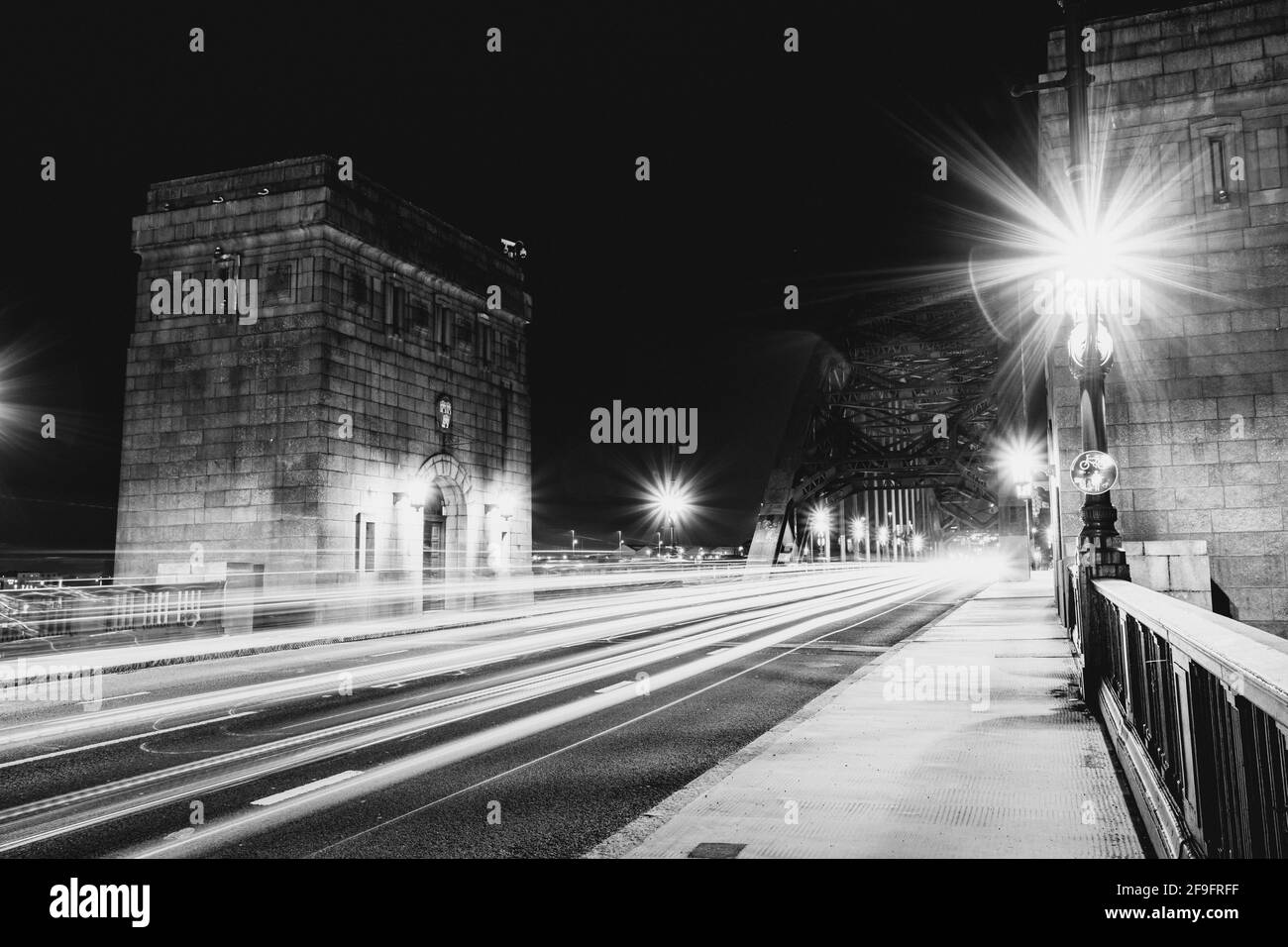 Quayside street night view Black and White Stock Photos & Images - Alamy