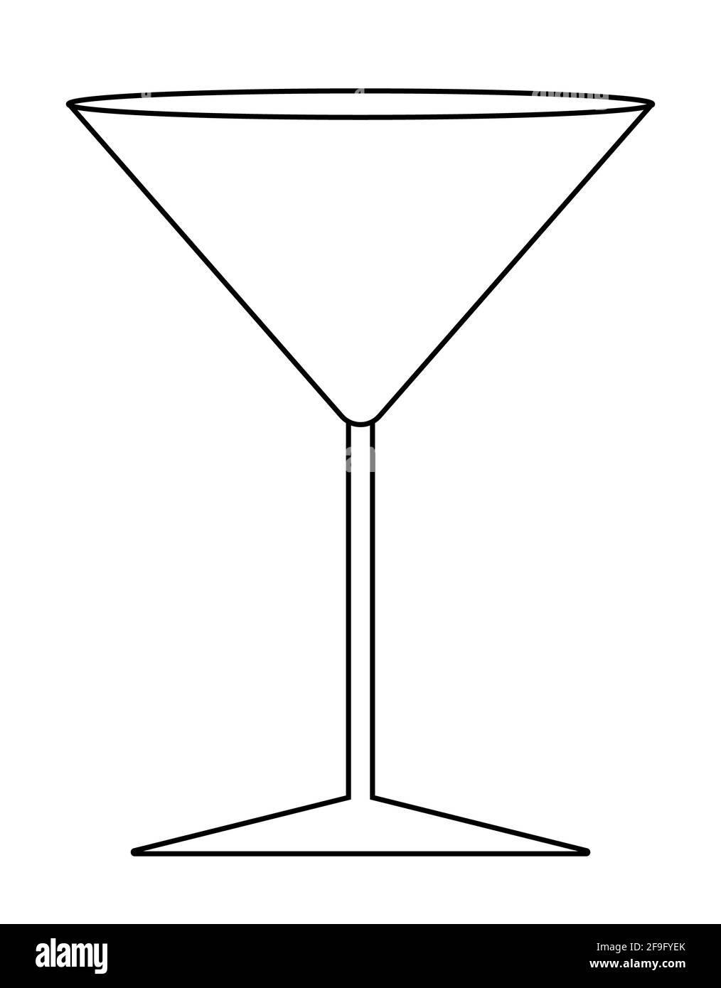 A graphic illustration of An Empty Cocktail glass Icon for use as a logo or  web decoration Stock Photo - Alamy