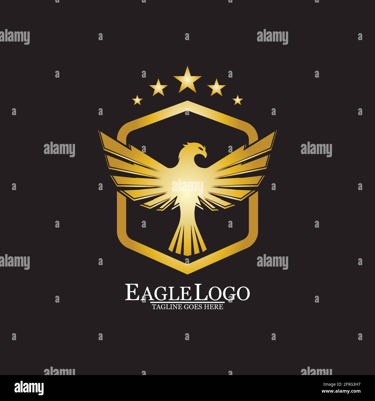 Golden Eagle with Shield logo design Stock Vector Image & Art - Alamy