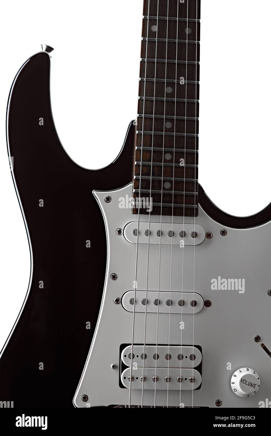 Electric guitar isolated on white background Stock Photo - Alamy