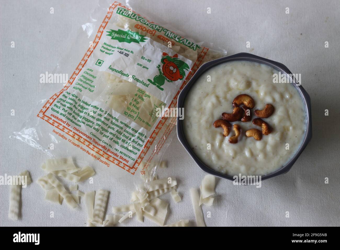 Mumbai, India, April 14 2021: Thiruonam Rice ada, a popular brand of rice noodles available in Kerala. Rice noodles are used for preparing the popular Stock Photo