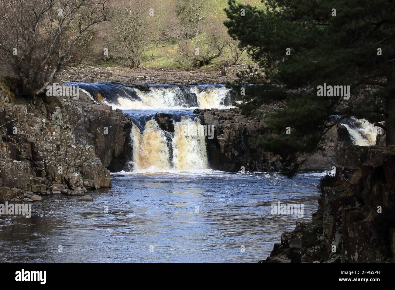 Low Force waterfalls, Upper Teesdale Stock Photo