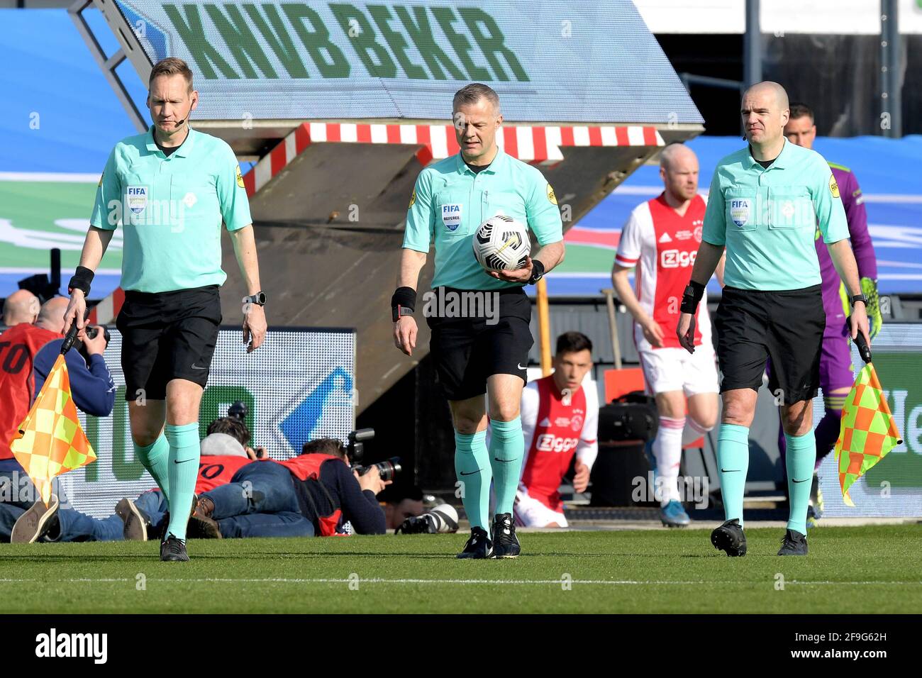 Sander Van Roekel ROTTERDAM , NETHERLANDS - APRIL 18: Assistant referee Erwin Zeinstra ...