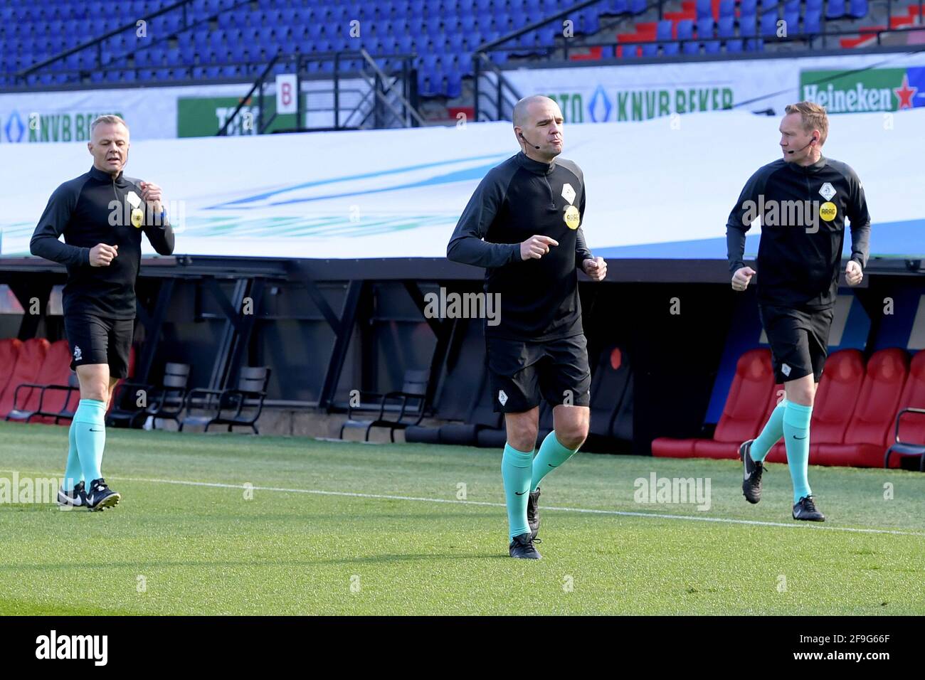 Sander Van Roekel ROTTERDAM , NETHERLANDS - APRIL 18: Referee Bjorn Kuipers, Assistant ...