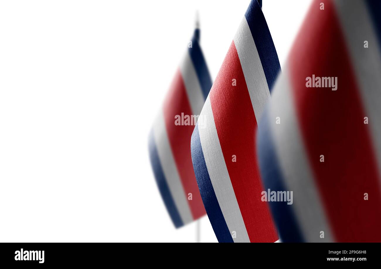Small national flags of the Costa Rica on a white background Stock Photo Alamy