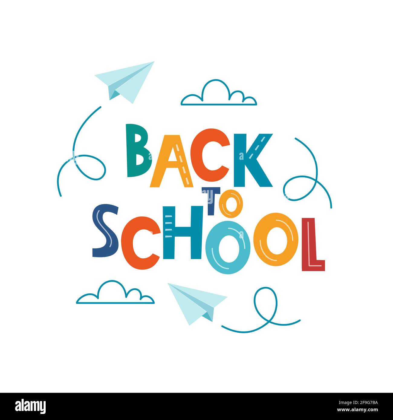 Back to school poster, banner. Lettering Back to school inscription ...