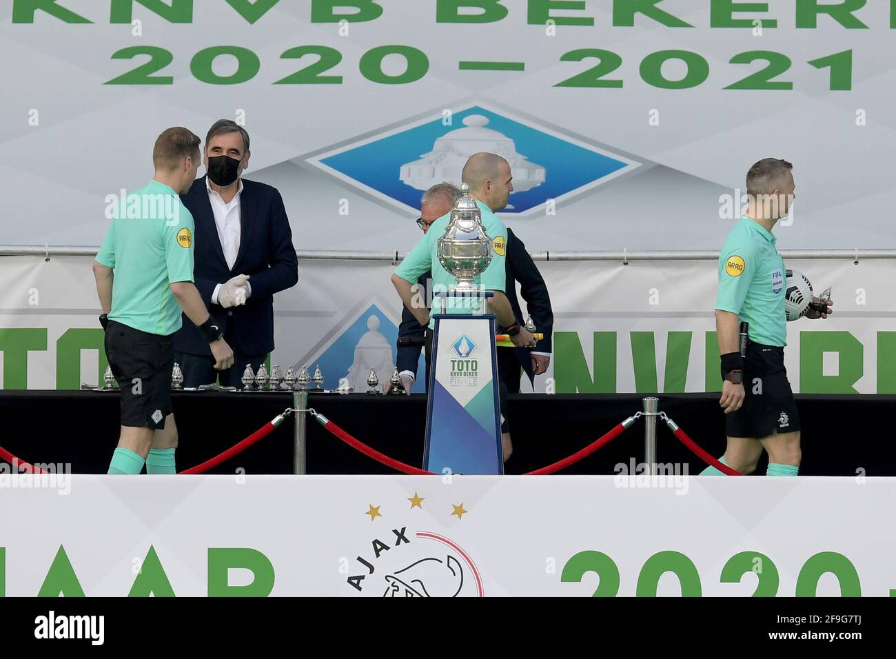 Sander Van Roekel ROTTERDAM , NETHERLANDS - APRIL 18: Assistant referee Erwin Zeinstra ...