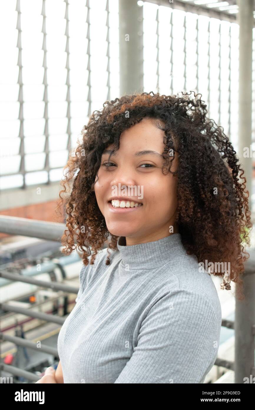 Pretty Girl Touching Hair While Flirting Stock Photo 1749656384