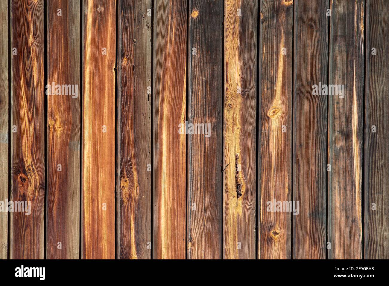 Texture of old rustic wood planks Stock Photo