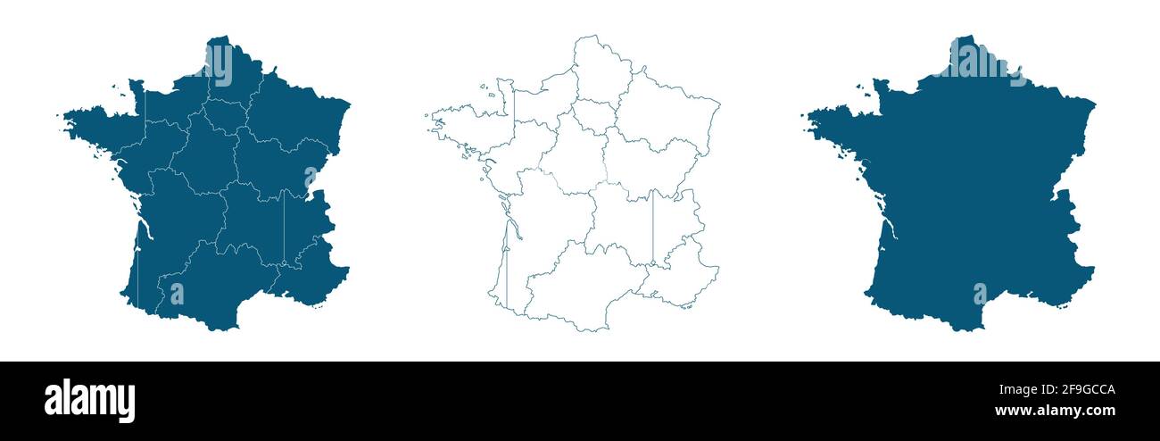 France Map Illustration Vector Detailed France Map 2F9GCCA 