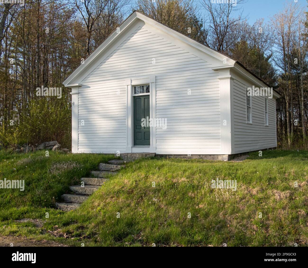 An old schoolhouse in Petersham, Massachusetts Stock Photo