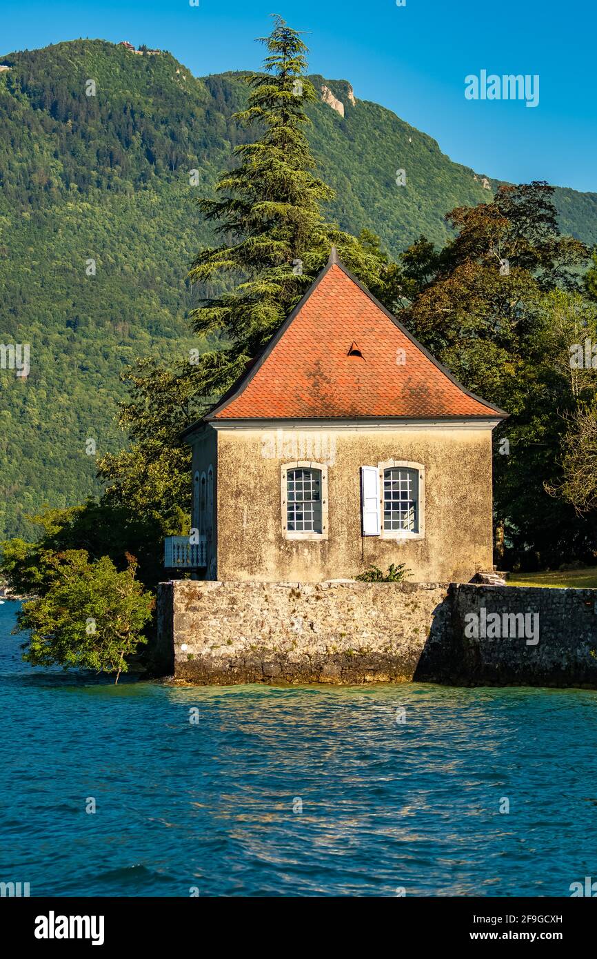 Annecy in France, a small house on the lake Stock Photo - Alamy