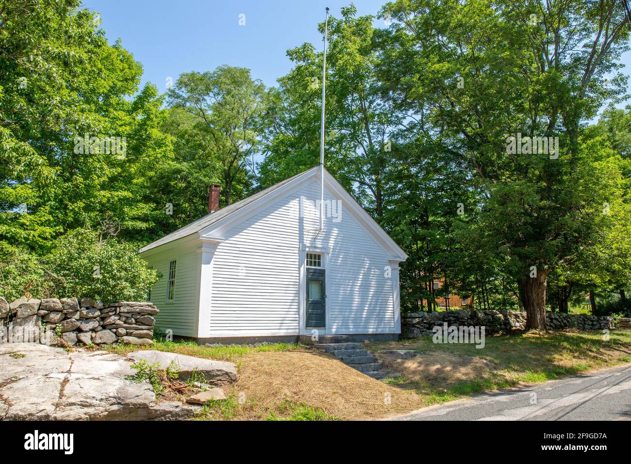 An old schoolhouse in Petersham, Massachusetts Stock Photo