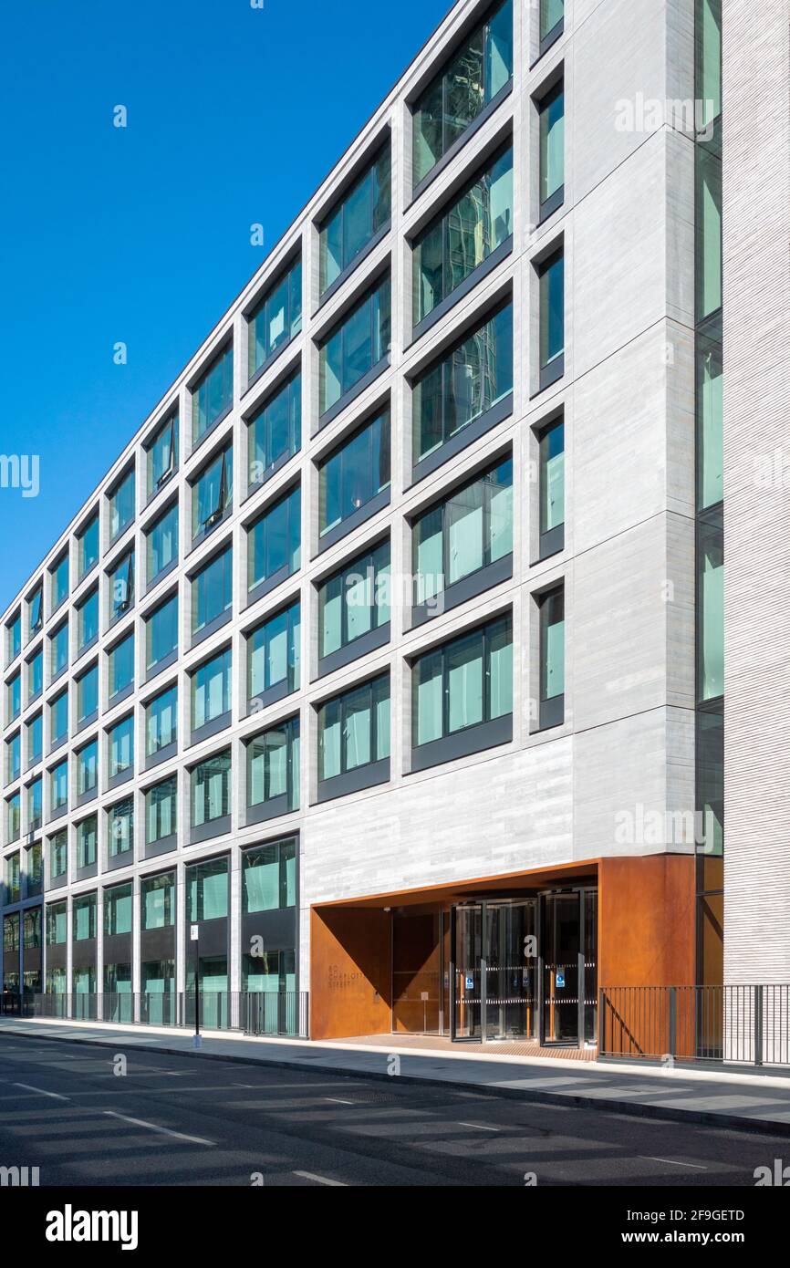 80 Charlotte St Fitzrovia London - 80 Charlotte Street is a new mixed use development in the heart of London’s Fitzrovia. Architects: Make Architects. Stock Photo