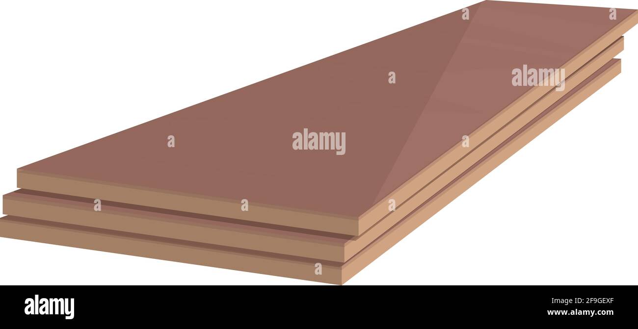 Plywood building icon. Cartoon of Plywood building vector icon for web