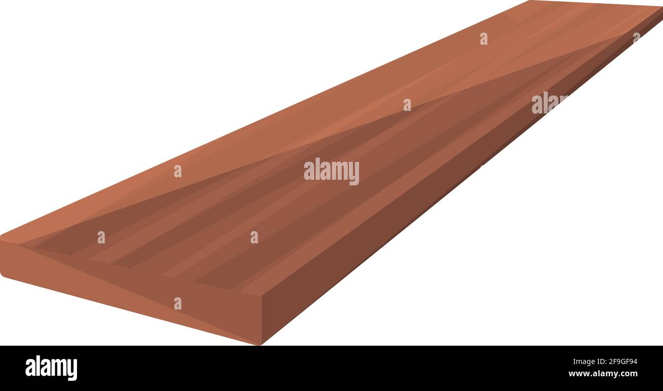 Plywood long board icon. Cartoon of Plywood long board vector icon for