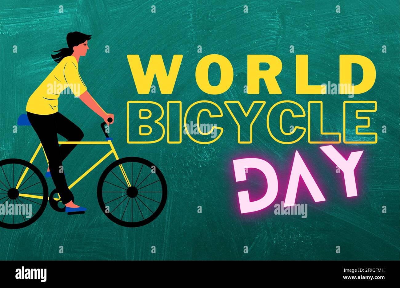 Healthy Event World Bicycle Day Stock Photo Alamy
