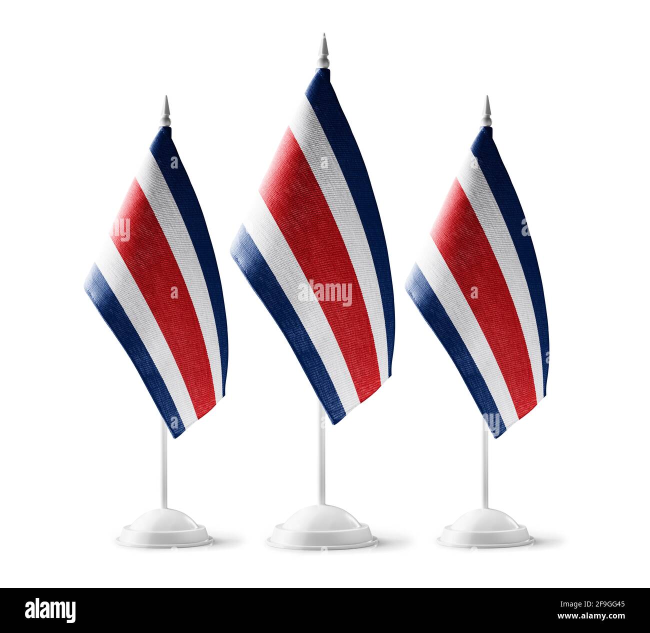 Small national flags of the Costa Rica on a white background Stock Photo Alamy