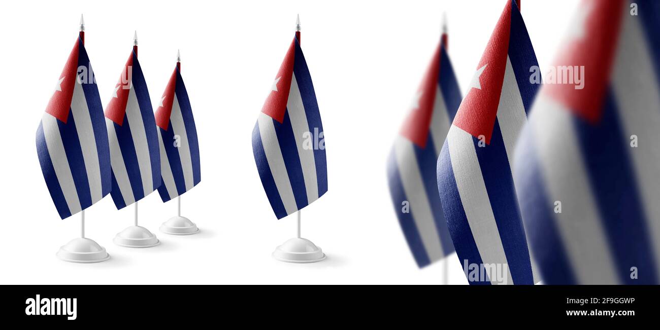 Set of Cuba national flags on a white background Stock Photo - Alamy