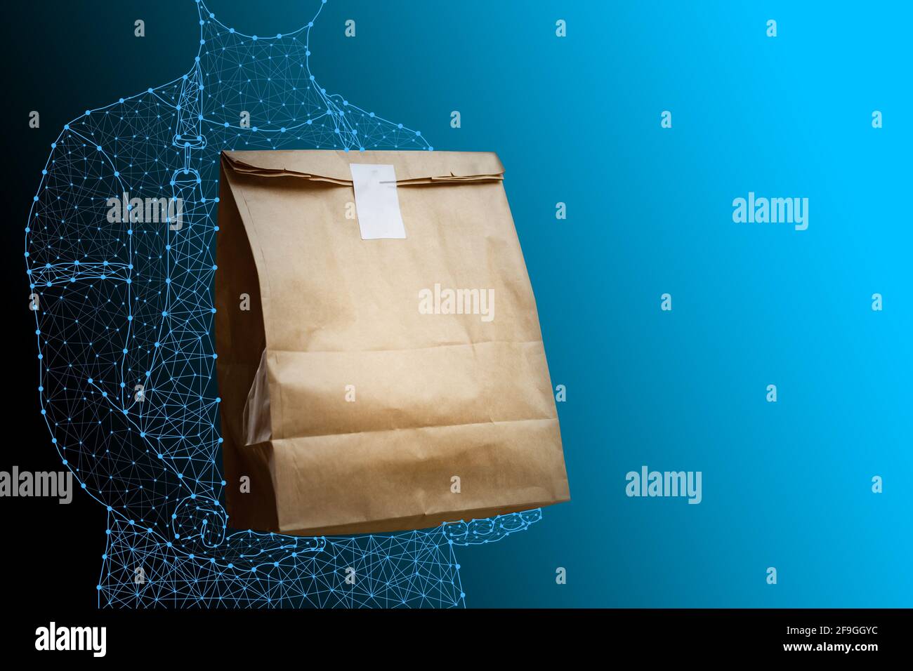 An abstract image of brown eco new paper recyclable paper bags used in