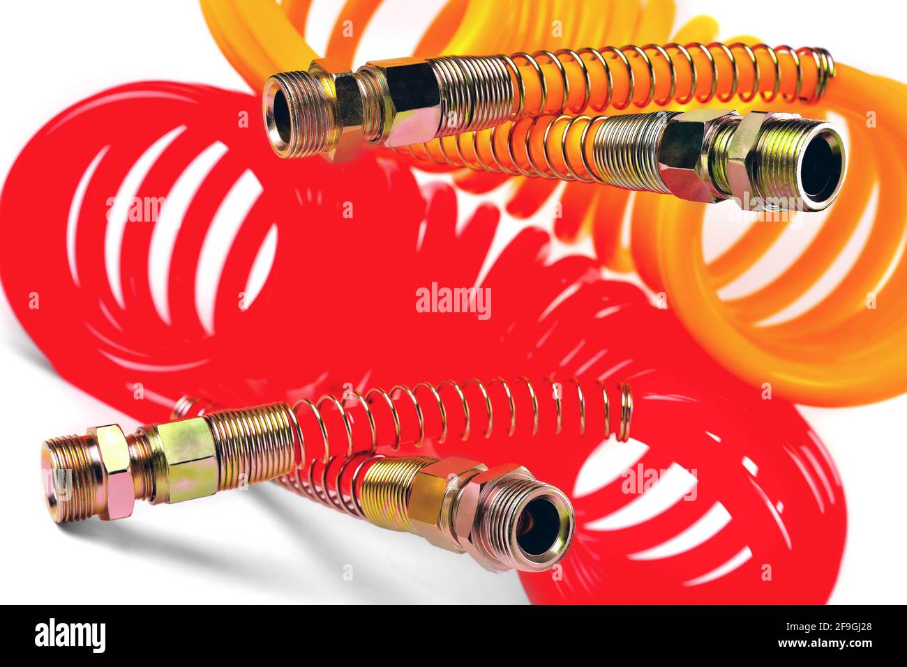 pneumatic hose of a truck for supplying compressed air from a tractor