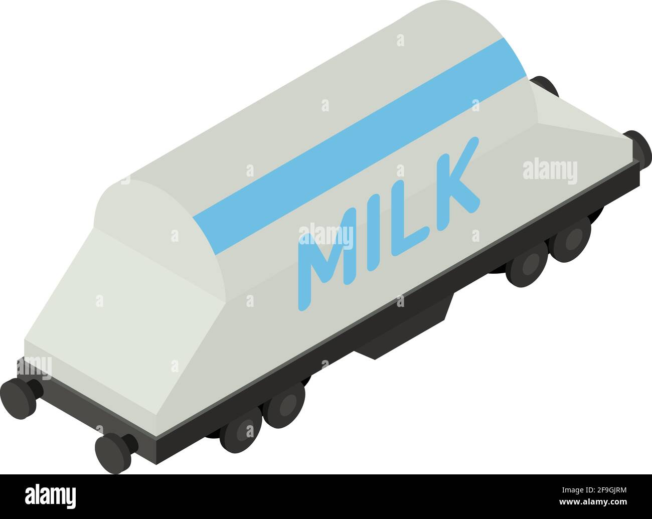 Milk train wagon icon. Isometric of Milk train wagon vector icon for web design isolated on white background Stock Vector