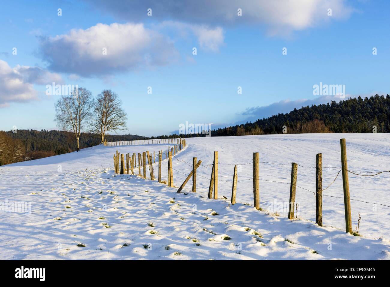 Winter landscape near Alfdorf, Baden-Wuerttemberg, Germany Stock Photo ...